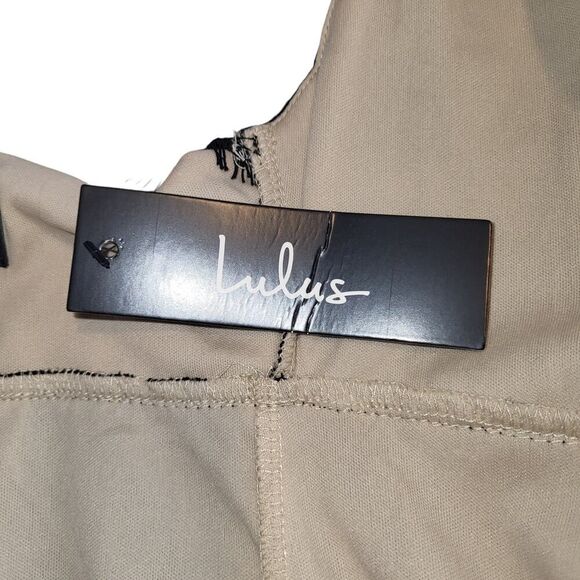 NEW Lulus Small Black Lace Dress Square Neck Beige Lining Back Zip Bodycon Party - Picture 16 of 16